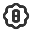 иконки rosette number 8, rosette, number
