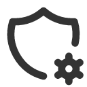 иконки shield cog, shield, щит, cog
