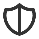иконка shield half, shield, щит, half, батарея