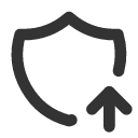 иконка shield up, shield, щит, up, стрелка вверх