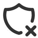 иконка shield x, shield, щит