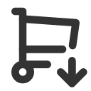 иконка shopping cart down, shopping, шоппинг, cart, корзина, down, стрелка