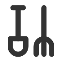 иконки shovel pitchforks, shovel, pitchforks