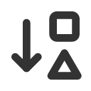 иконка sort ascending shapes, sort, ascending, shapes
