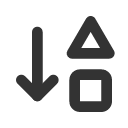 иконка sort descending shapes, sort, descending, shapes