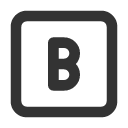 иконка square letter b, square, letter, почта
