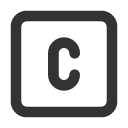 иконка square letter c, square, letter, почта