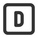 иконка square letter d, square, letter, почта
