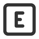 иконка square letter e, square, letter, почта