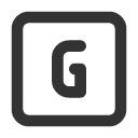 иконка square letter g, square, letter, почта