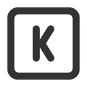 иконка square letter k, square, letter, почта