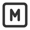 иконка square letter m, square, letter, почта