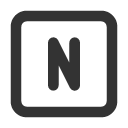 иконки square letter n, square, letter, почта