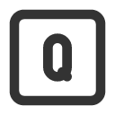 иконка square letter q, square, letter, почта