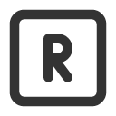 иконка square letter r, square, letter, почта