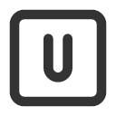 иконка square letter u, square, letter, почта