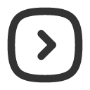 иконка square rounded chevron right, square, rounded, chevron, right, стрелка