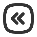 иконка square rounded chevrons left, square, rounded, chevrons, left, стрелка