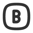 иконка square rounded letter b, square, rounded, letter, почта