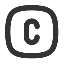 иконки square rounded letter c, square, rounded, letter, почта