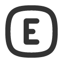 иконки square rounded letter e, square, rounded, letter, почта