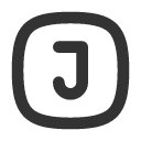 иконка square rounded letter j, square, rounded, letter, почта
