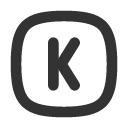 иконки square rounded letter k, square, rounded, letter, почта