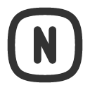 иконка square rounded letter n, square, rounded, letter, почта