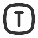 иконка square rounded letter t, square, rounded, letter, почта