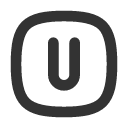 иконка square rounded letter u, square, rounded, letter, почта