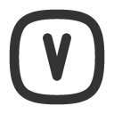 иконка square rounded letter v, square, rounded, letter, почта