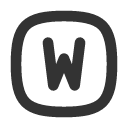 иконка square rounded letter w, square, rounded, letter, почта