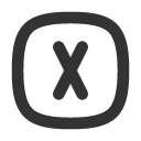иконка square rounded letter x, square, rounded, letter, почта