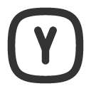 иконка square rounded letter y, square, rounded, letter, почта