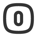 иконка square rounded number 0, square, rounded, number