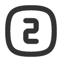 иконка square rounded number 2, square, rounded, number