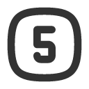 иконка square rounded number 5, square, rounded, number