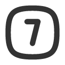 иконка square rounded number 7, square, rounded, number
