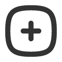 иконка square rounded plus, square, rounded, plus, плюс