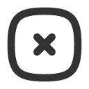 иконка square rounded x, square, rounded