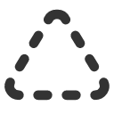 иконка triangle dashed, triangle, треугольник, dashed