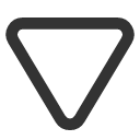 иконка triangle inverted, triangle, треугольник, inverted