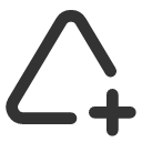иконка triangle plus 2, triangle, треугольник, plus, плюс