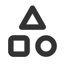 иконка triangle square circle, triangle, треугольник, square, circle