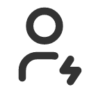 иконка user bolt, user, пользователь, bolt, напряжение