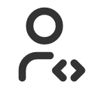 иконка user code, user, пользователь, code, код