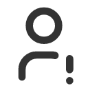 иконка user exclamation, user, пользователь, exclamation, предупреждение