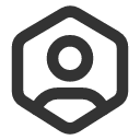 иконка user hexagon, user, пользователь, hexagon