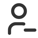 иконка user minus, user, пользователь, minus, минус