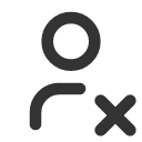 иконка user x, user, пользователь